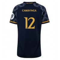 Real Madrid Eduardo Camavinga #12 Bortatröja Kvinnor 2023-24 Korta ärmar